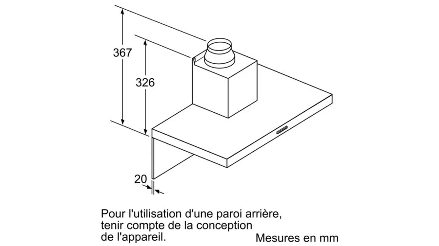 DWB66DM50 HOTTE BOSCH 60CM DECORATIVE INOX 580M3/H DWB66DM50 - 5