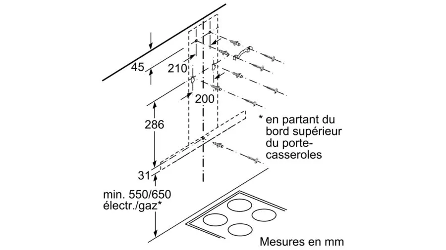 DWB66DM50 HOTTE BOSCH 60CM DECORATIVE INOX 580M3/H DWB66DM50 - 6