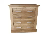 Commode à 4 tiroirs avec 2 poignées CALABAMA