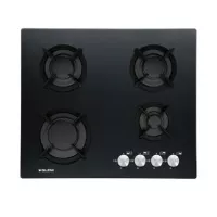 PLAQUE GLEM 60CM EN VERRE NOIR 4 FEUX FONT FFD