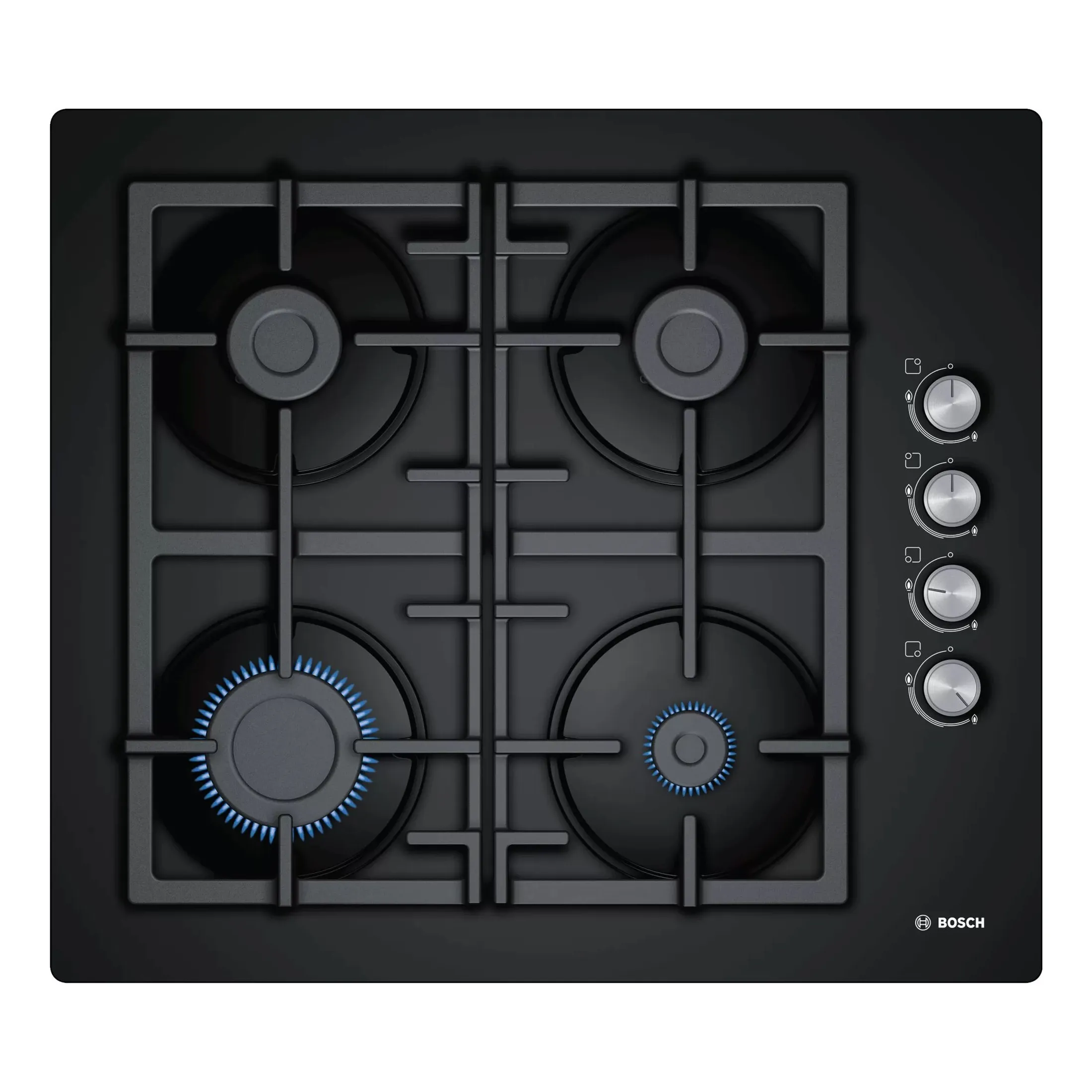 POP6C6O90O PLAQUE BOSCH 60 CM EN VERRE NOIR 4 FEUX Serie 2 - 0