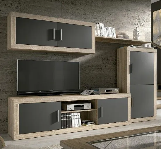 PIACENZAG Ensemble Table TV PIACENZA Gris - 0