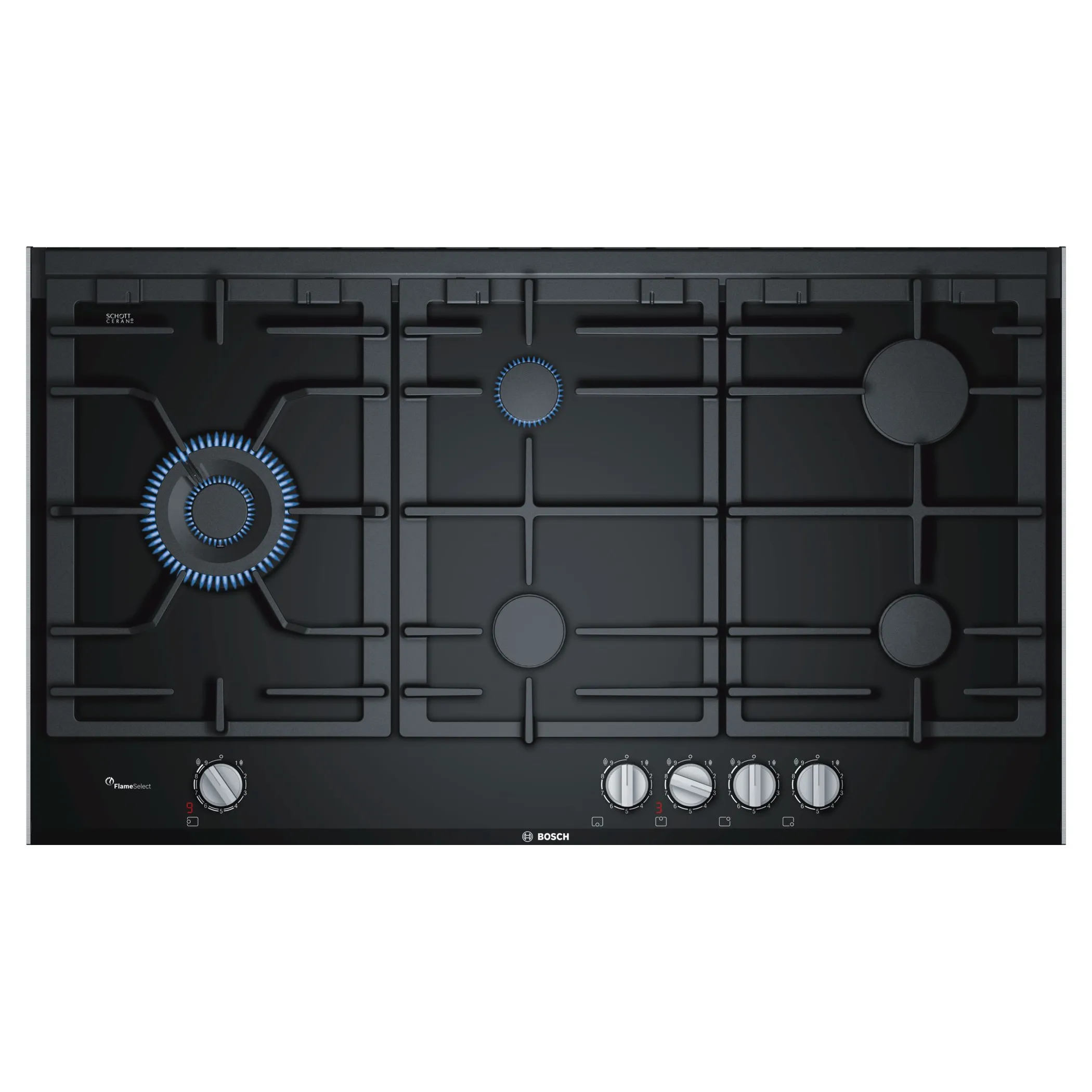 PRS9A6D70 PLAQUE BOSCH 90 CM VERRE 5 FEUX FONTE Série 8 - 0