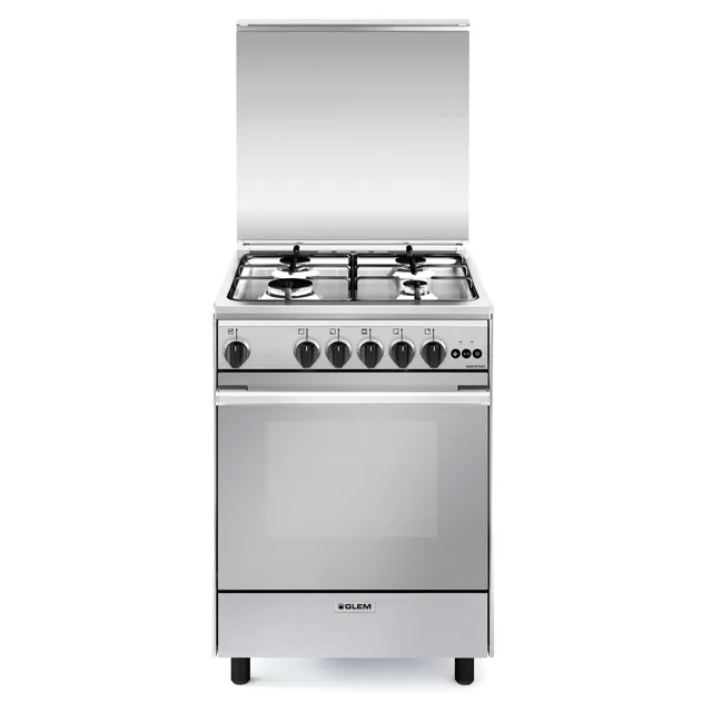 UN6611RI CUISINIERE GLEM GAZ UNICA 60*60 INOX 4 FEUX - 0
