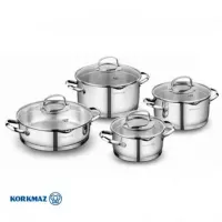 SERIE DE CASSEROL KORKMAZ STEAMA 8 PIECES A1999