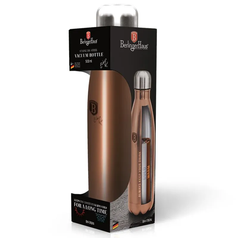 BH/1761N THERMOS BOUTEILLE BERLINGER HAUS EN ACIER INOX - 0