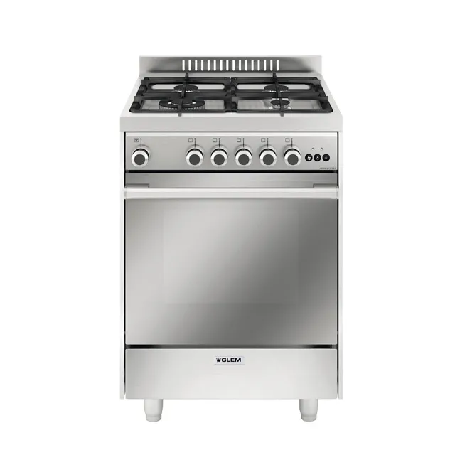 MQ6613RI CUISINIERE GLEM GAZ MATRIX 60*60 INOX 4 FEUX - 0