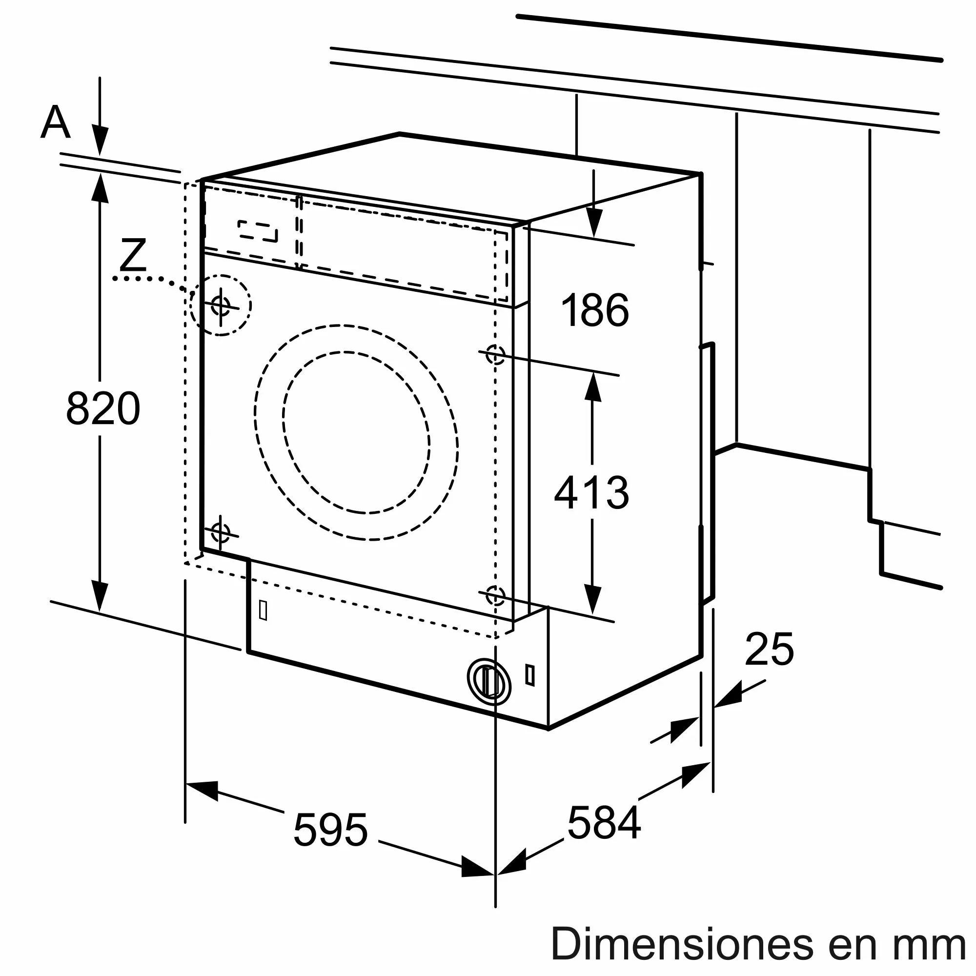 WI12A222ES MACHINE A LAVER SIEMENS ENC iQ100  intégré 82 cm - 3