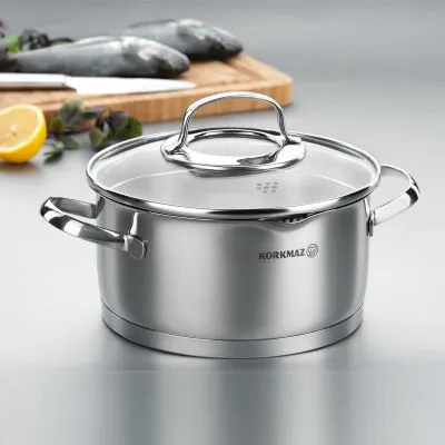 A1992 MARMITE KORKMAZ STEAMA 24*12CM / 5.5L INOX A1992 - 1