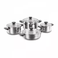 SERIE DE MARMITE KORKMAZ KAPPA 8 PIECES INOX