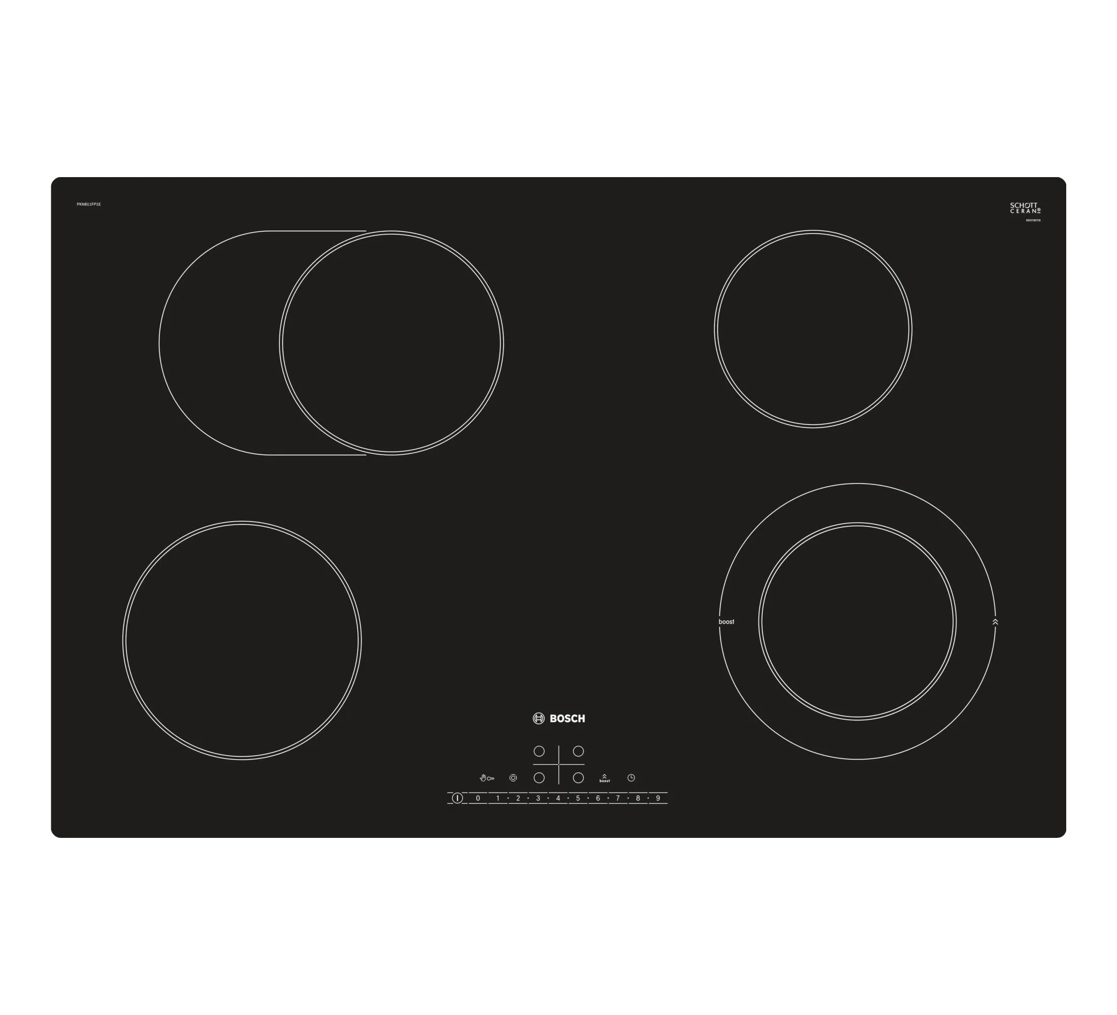 PKN811FP1E PLAQUE BOSCH 80 CM VITROCERAMIQUE 4 ZONE SERIE4 - 0