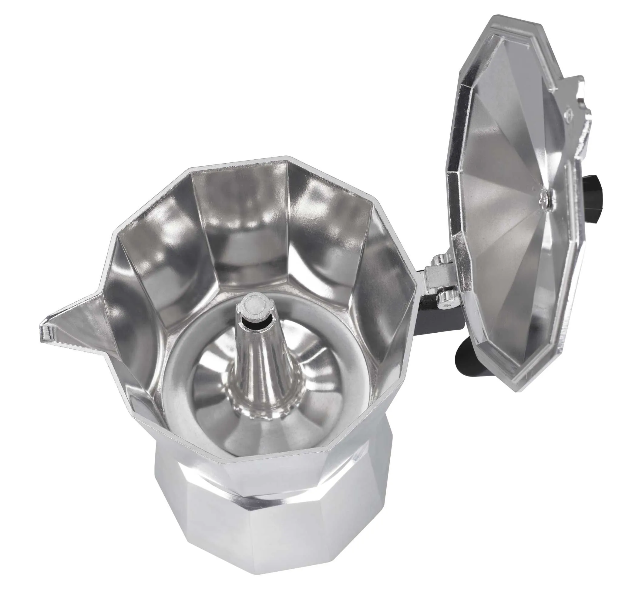 CCA3 PRESSE A CAFE JATA 3 TASSES ALUMINIUM INOX NOIR - 1