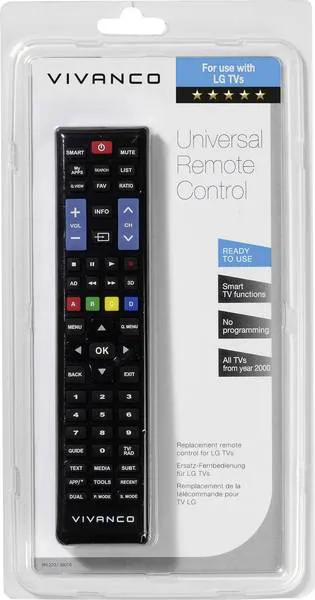 4008928392999 TÉLÉCOMMANDE UNIVERSAL Vivanco MODÈLES LG AN 2000 - 2