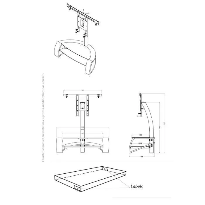 GALBY TABLE TV BLANCHE - GALBY - 2