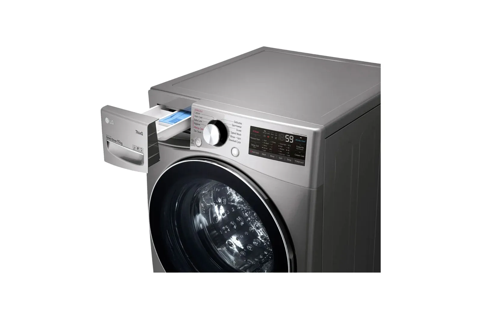 F0L9DYP2S MACHINE A LAVER LG 15KG SANS SECHAGE GRIS - 3