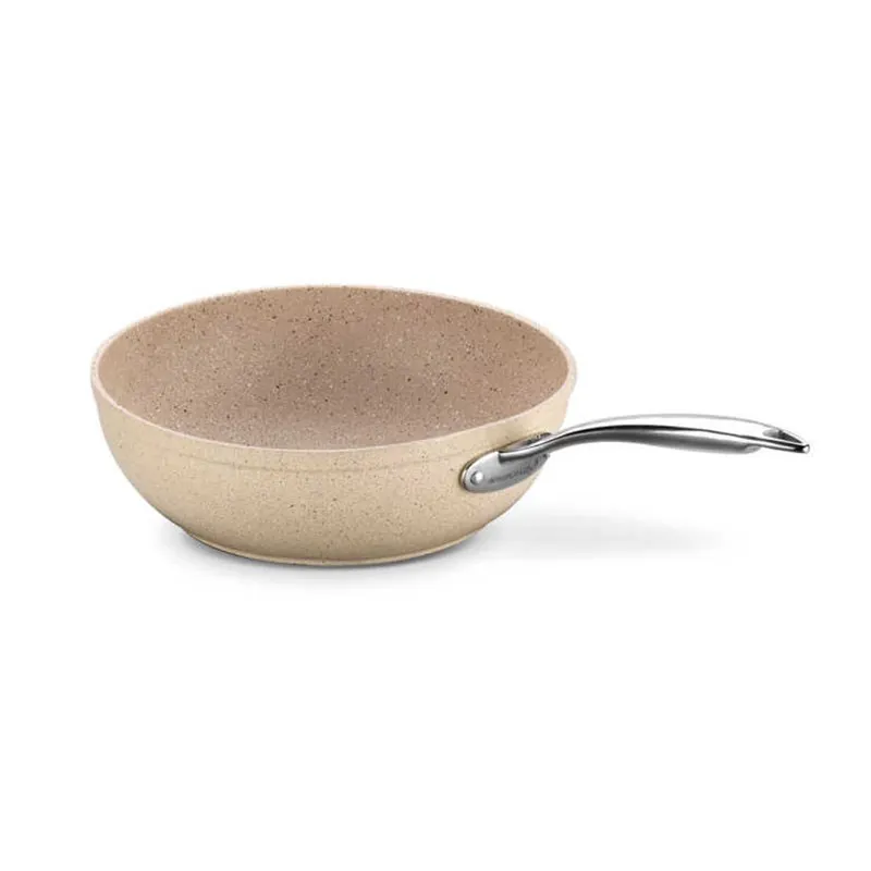 A1273 POELE  KORKMAZ GRANITA WOK 24*6.5CM BEIGE - 0