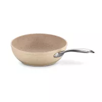 POELE  KORKMAZ GRANITA WOK 24*6.5CM BEIGE
