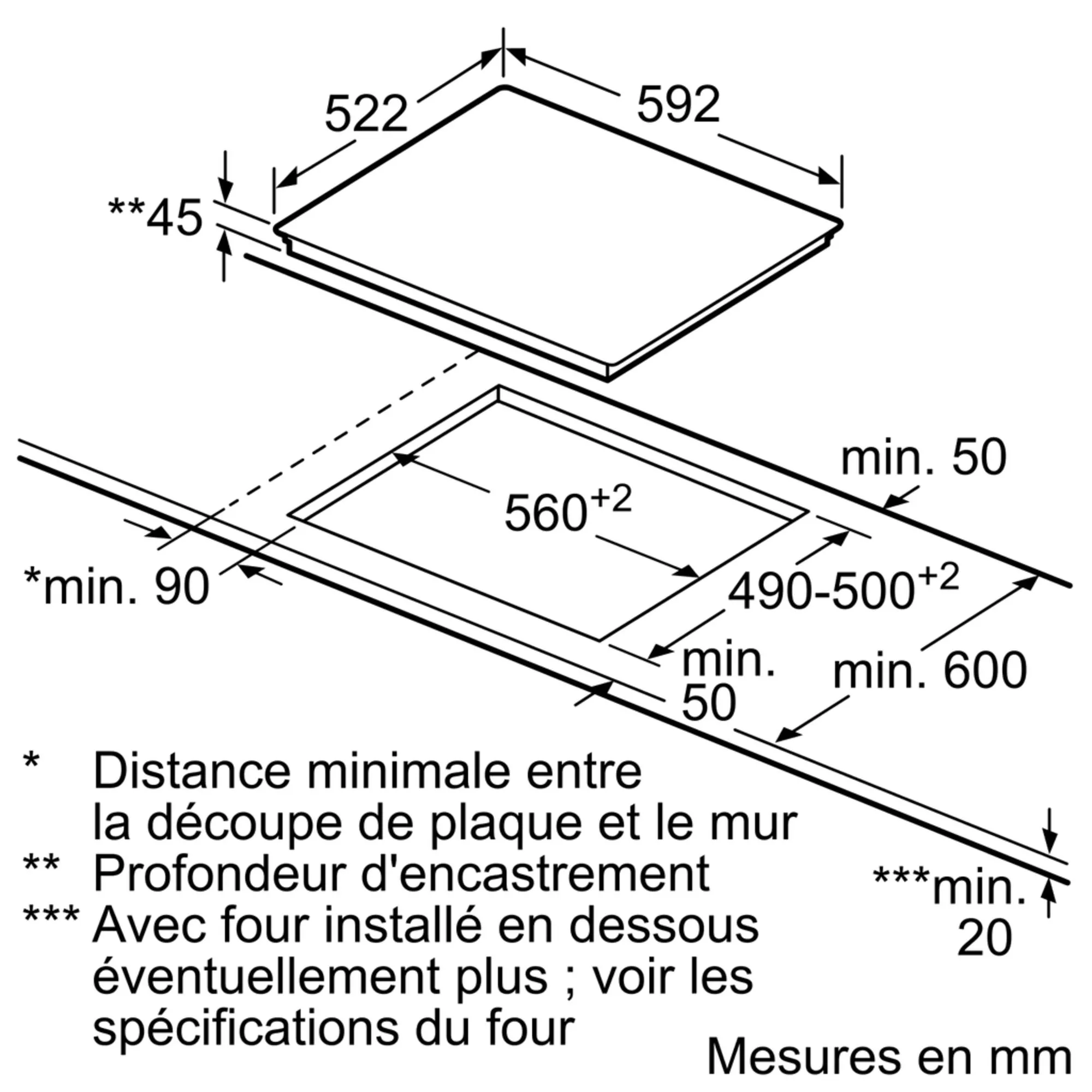 PKE611D17E PLAQUE BOSCH 60 CM VITROCERAMIQUE 4 ZONE SERIE4 - 4