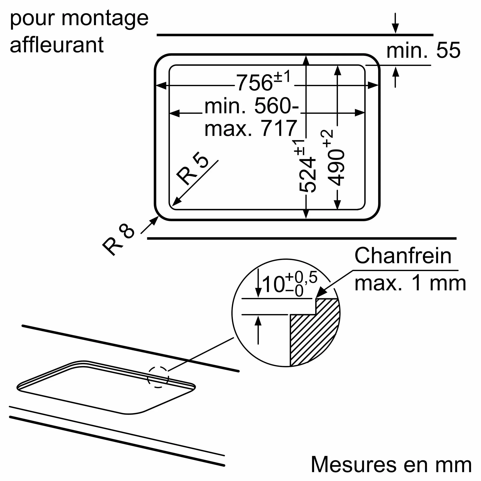 EP7A6QB20 PLAQUE SIEMENS 75CM EN VERRE FONTE EP7A6QB20 - 6