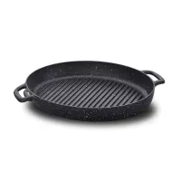 POELE  KORKMAZ GUSTO OVALE  35*25 CM NOIR A1374