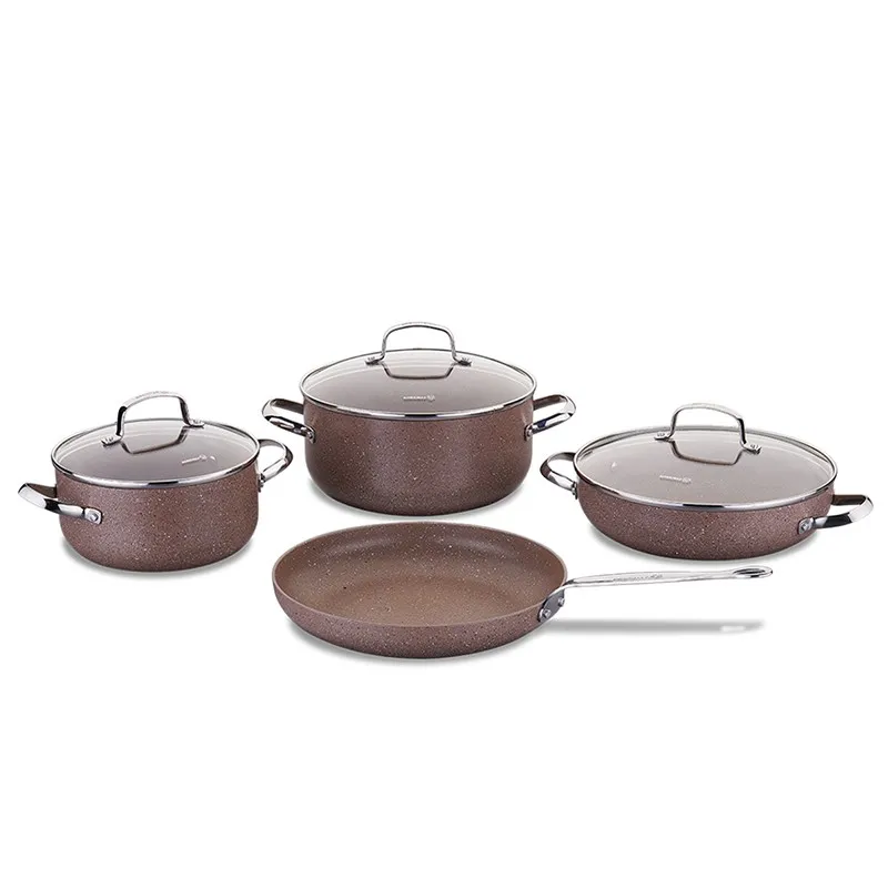 A2900 SÉRIE DE MARMITE KORKMAZ BROWNI 7 PIECES MARRON - 0