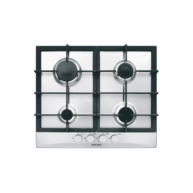 GT64HIX PLAQUE GLEM 60CM METAL INOX 4FEUX FONTE FFD - 0