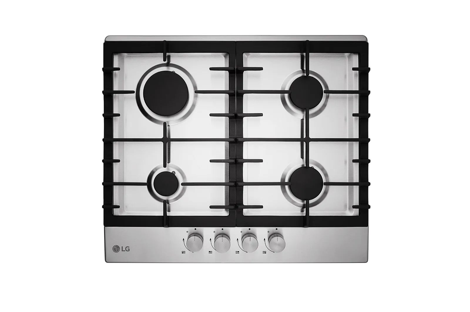 HU641BAG PLAQUE LG 60cm GAZ INOX 4 Feux en Fonte - 0
