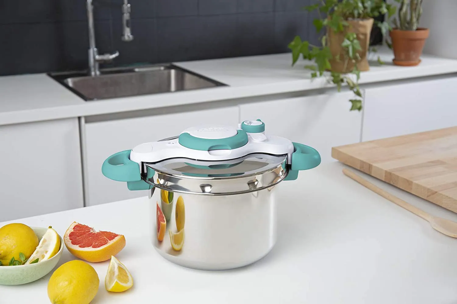 P4620616 Cocotte Minute SEB Clipso Easy 4.5L Inox/Bleu - 2