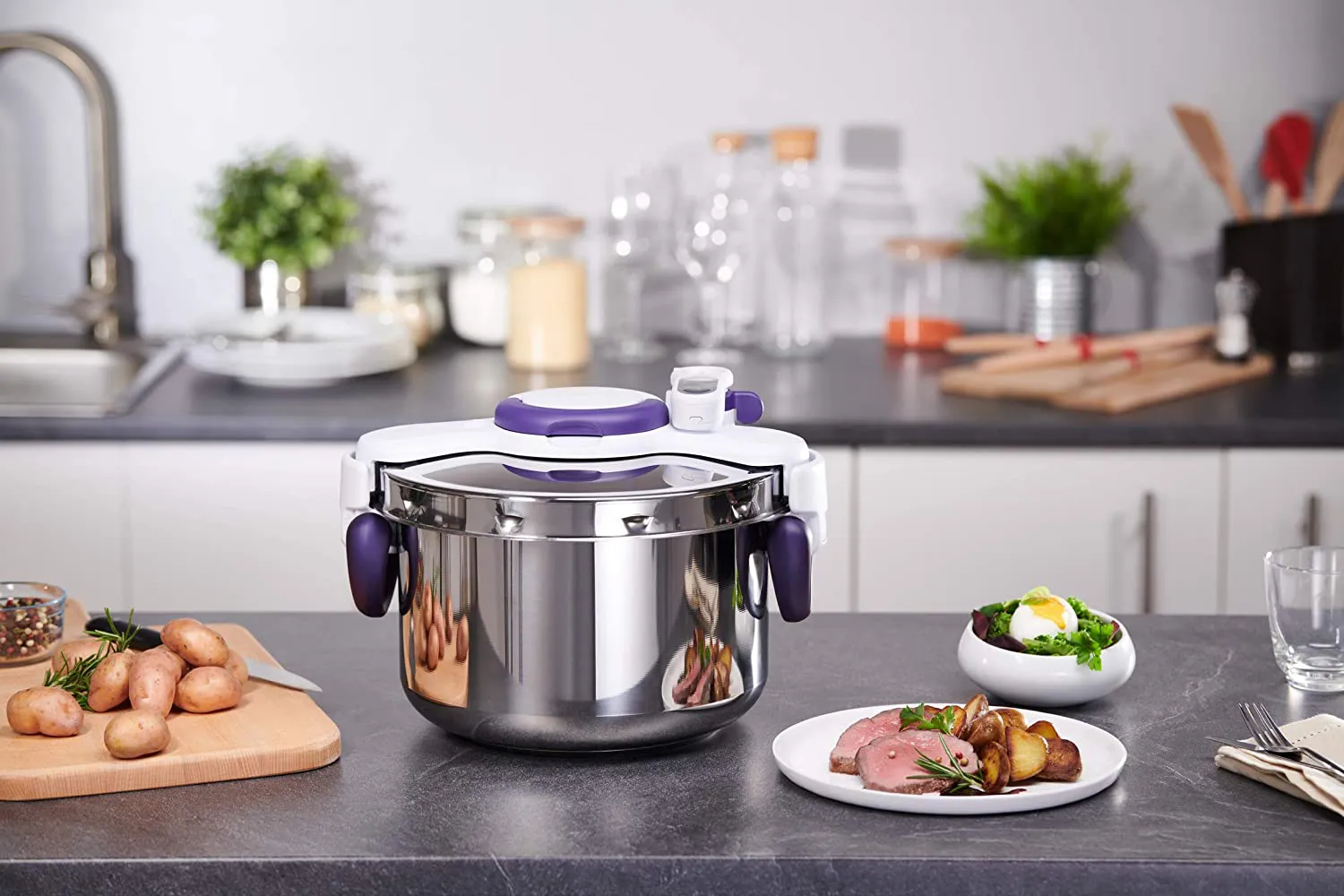 P4900700 Cocotte SEB Clipso Minut Perfect 6L Inox/Violet - 8