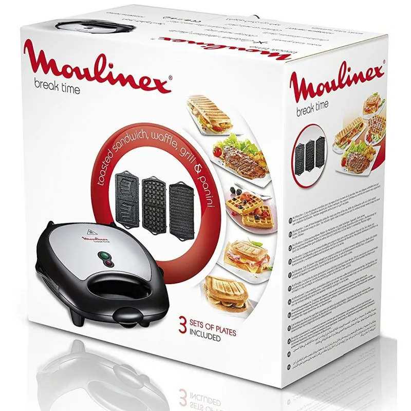 SW611812 GAUFRIER MOULINEX NOIR/ARGENT 3EN1 700W - SW611812 - 2