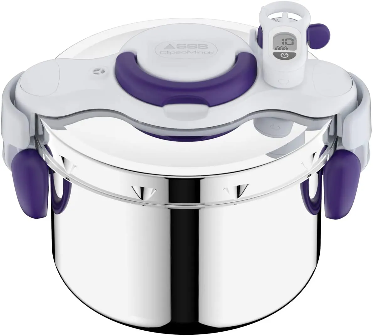 P4900700 Cocotte SEB Clipso Minut Perfect 6L Inox/Violet - 4