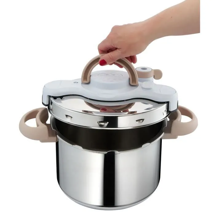 P4624870 Cocotte Minute SEB Clipso Perfect 7,5L Inox/Beige - 1