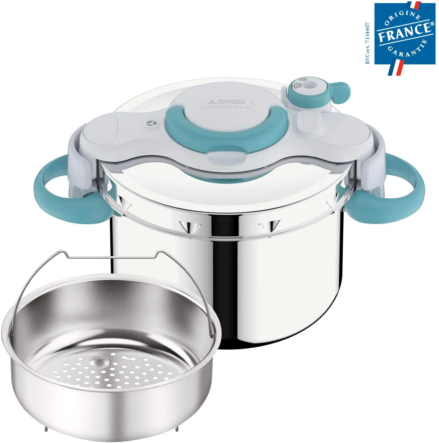 P4904816 Cocotte SEB Clipso 7.5L Minut'Easy Poignée - 1