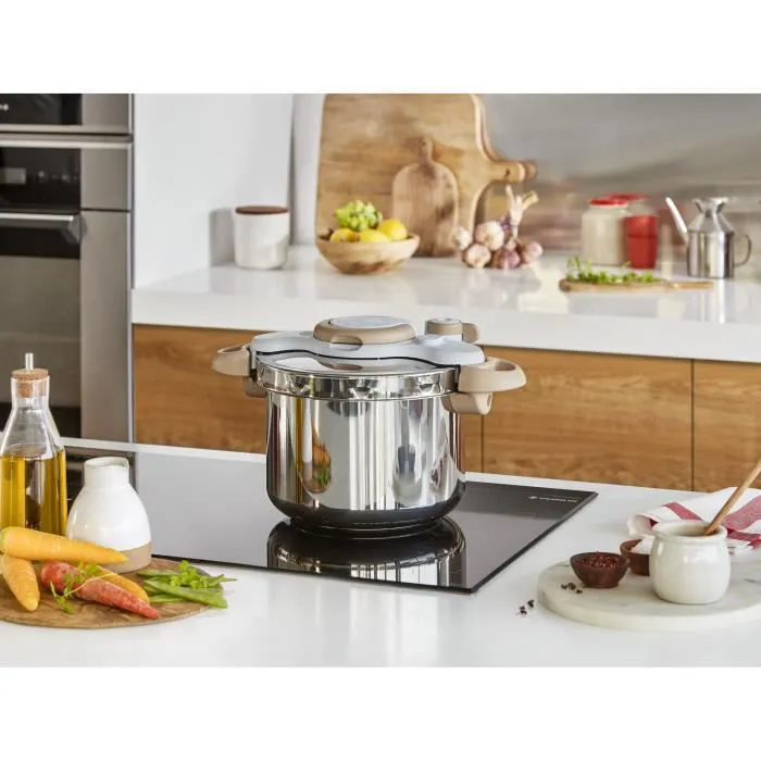 P4624870 Cocotte Minute SEB Clipso Perfect 7,5L Inox/Beige - 3