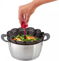 PANIER VAPEUR TEFAL EN SILICONE INGENIO NOIR/ROUGE