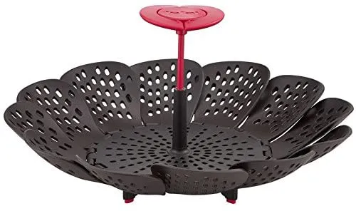 K2071614 PANIER VAPEUR TEFAL EN SILICONE INGENIO NOIR/ROUGE - 1