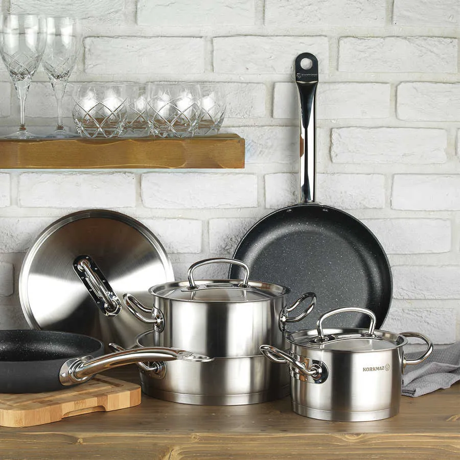 A1156 CASSEROL KORKMAZ PROLINE 16*7.5CM / 1.5L INOX - 1