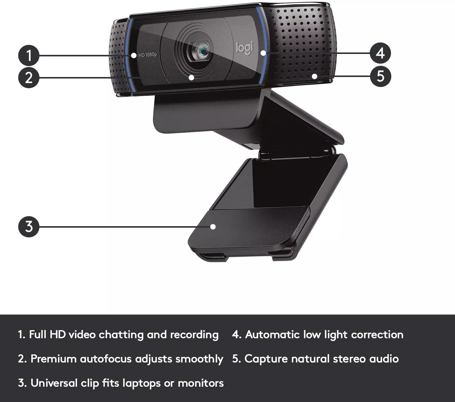 C920 WEBCAM LOGITECH C920 FHD PRO 1080P - 4