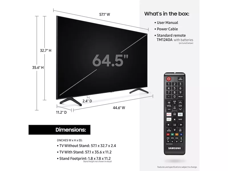 UA65TU7000 TELEVISEUR SAMSUNG 65 UHD SMART CRYSTAL - 5