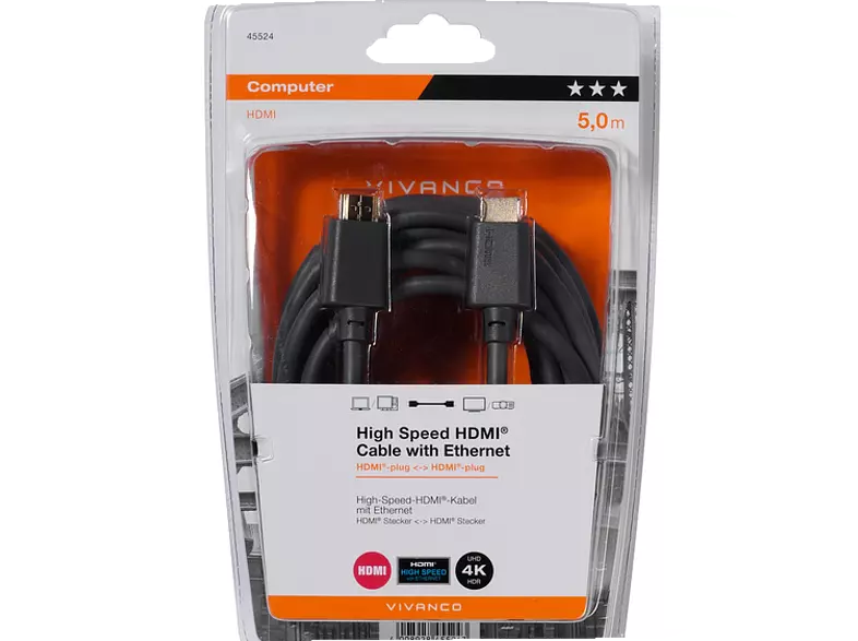 45524 Cable HDMI VIVANCO 5.0m 4K Series 45524 - 0