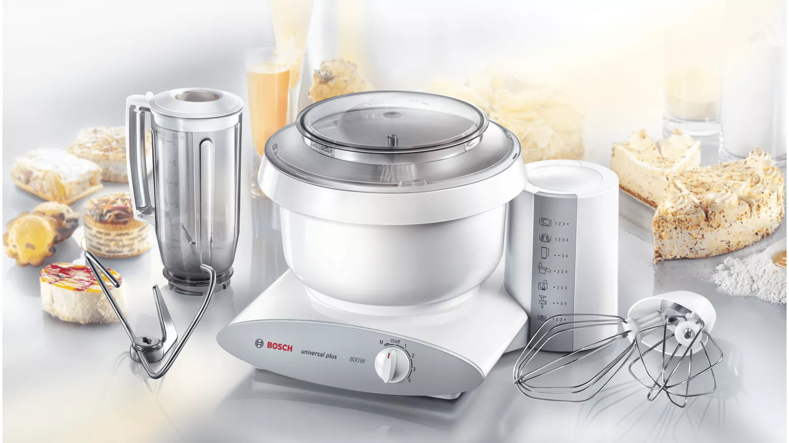 MUM6N11 PETRIN BOSCH 800W 6.2L 4.2KG 4 VITESSE A BLENDER - 1