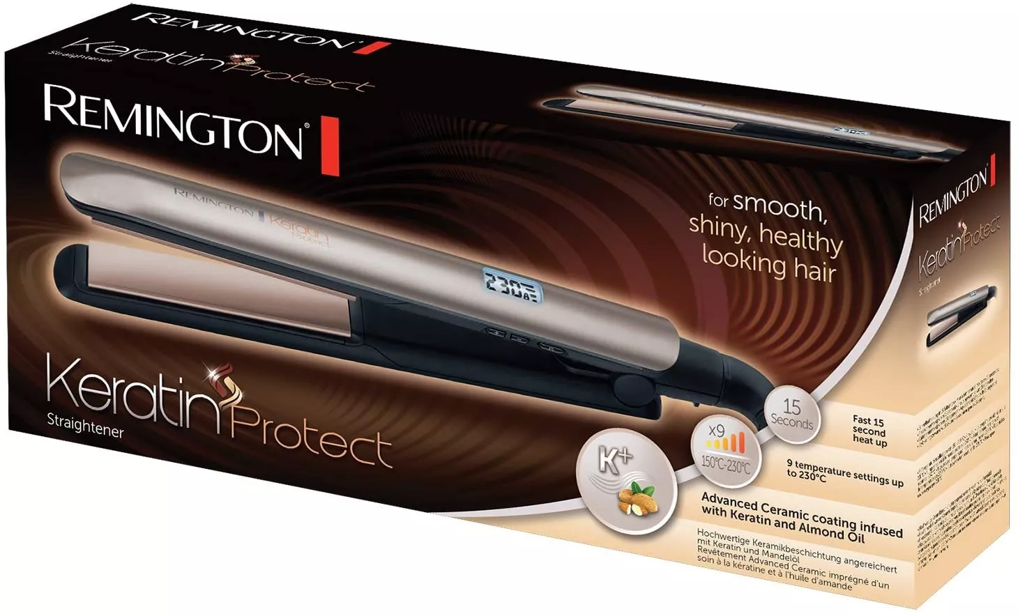 S8540 Lisseur Remington Ceramic 230°C Keratin Protect - 2