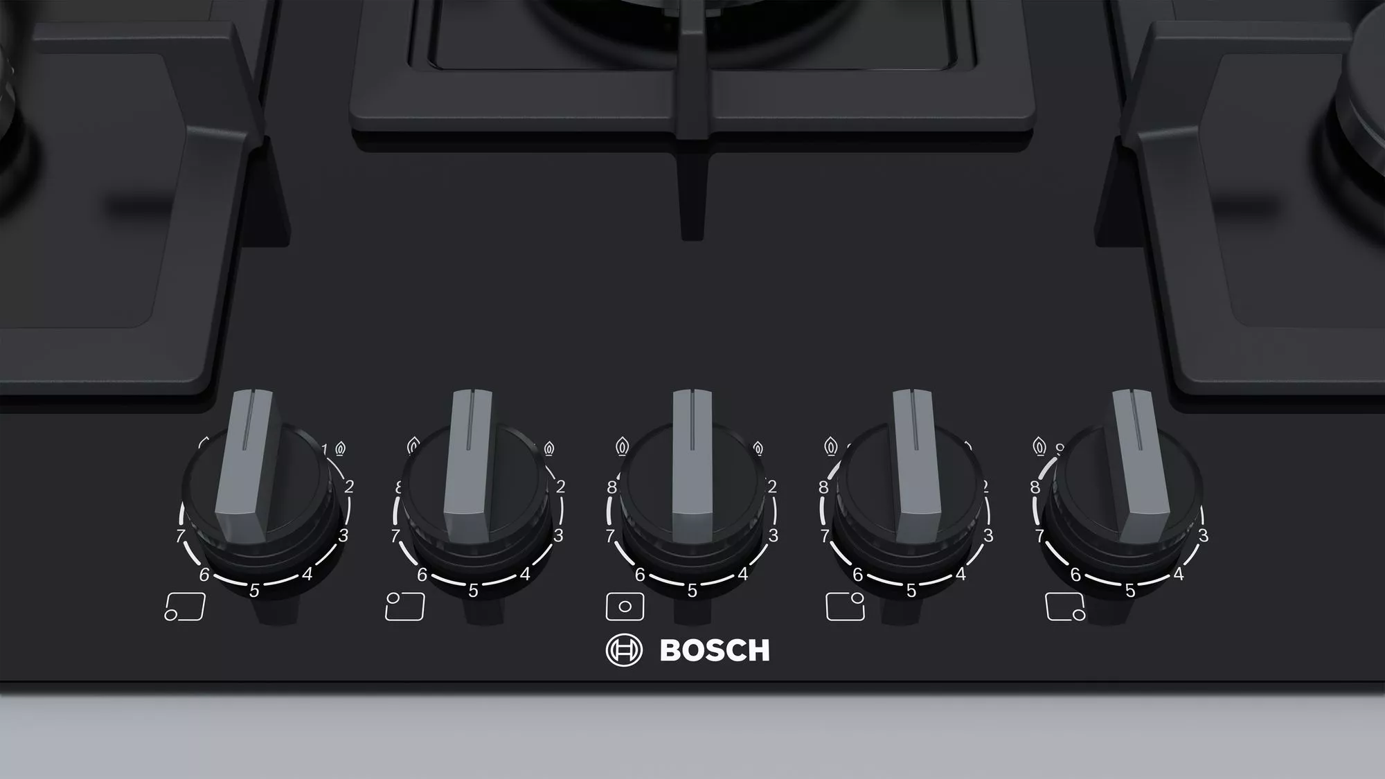 PPQ7A6B20 PLAQUE BOSCH 70 CM EN VERRE NOIR 5 FEUX FONTE - 3