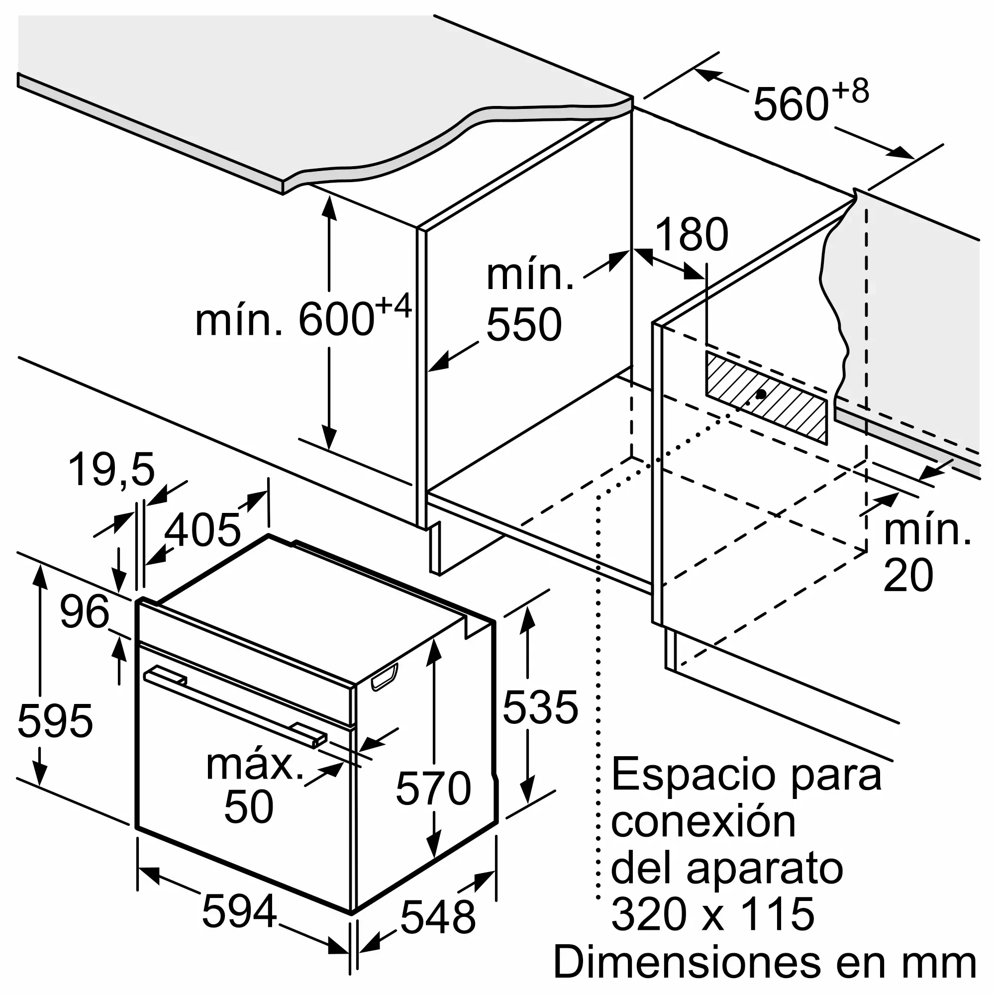 HBA512ES0 FOUR ENC BOSCH 60CM Electrique Ventilé Série 4 - 3