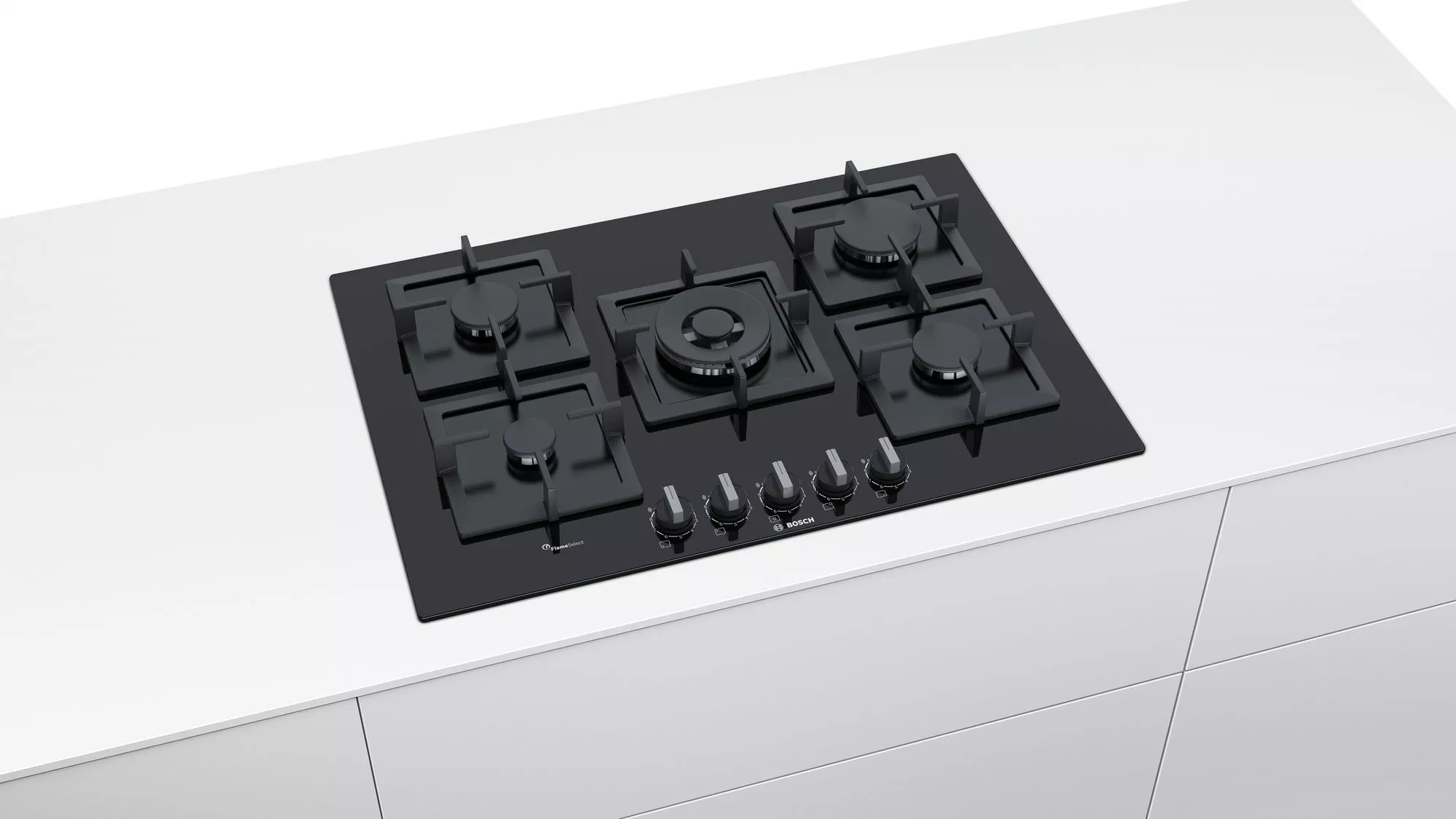 PPQ7A6B20 PLAQUE BOSCH 70 CM EN VERRE NOIR 5 FEUX FONTE - 2