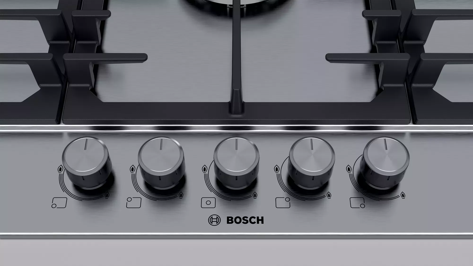 PCQ9B5O90M PLAQUE BOSCH 90CM INOX 5 FEUX FONTE SERIE 6 - 4