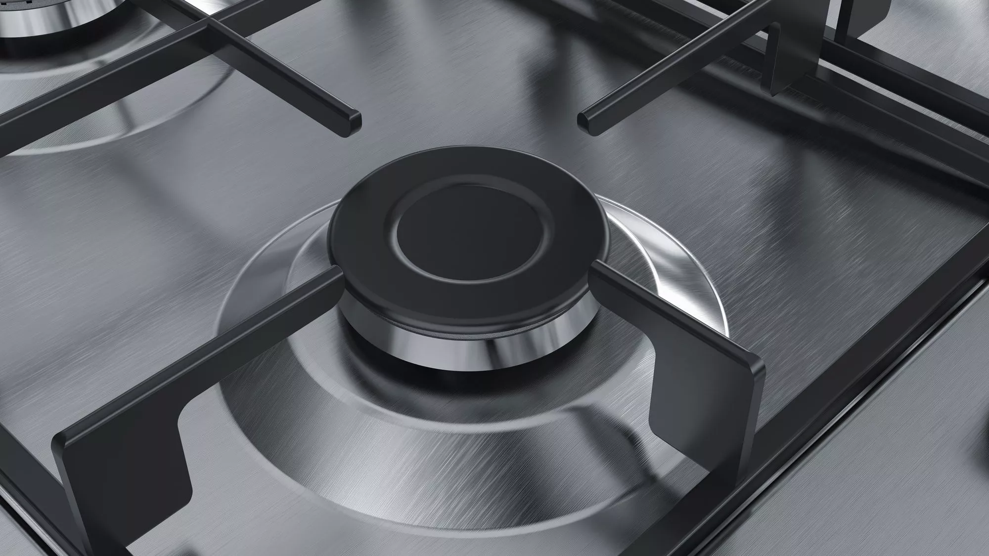 PGP6B5B60Q PLAQUE BOSCH 60 CM METAL INOX 4 FEUX FONTE SERIE 4 - 4