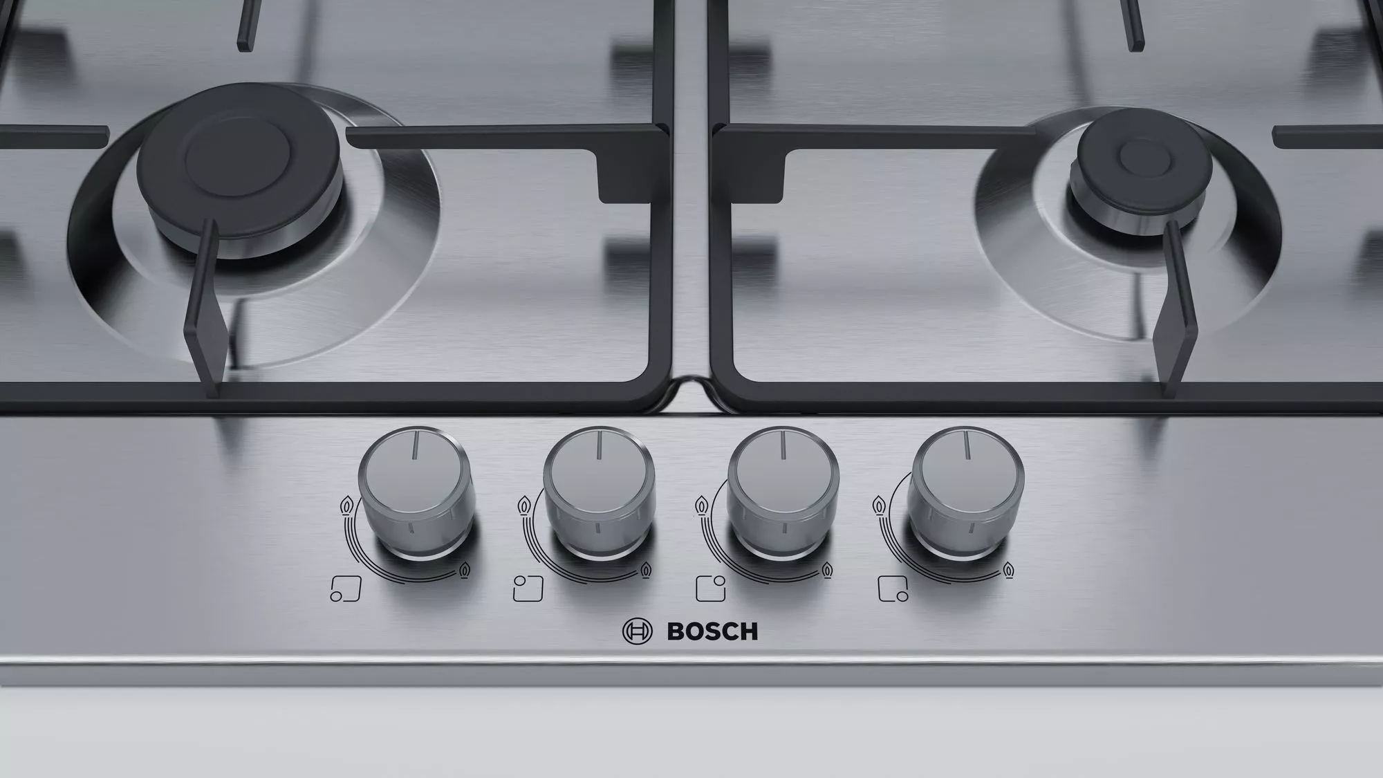 PGP6B5B60Q PLAQUE BOSCH 60 CM METAL INOX 4 FEUX FONTE SERIE 4 - 3