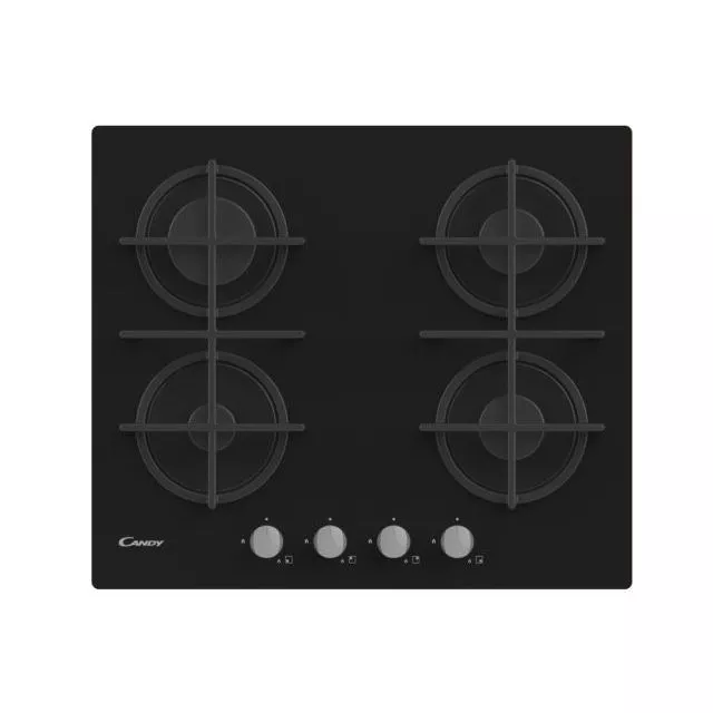 CVG6B PLAQUE CANDY 4 FEUX 60 CM FONTE VERRE NOIR TREMPE - 0