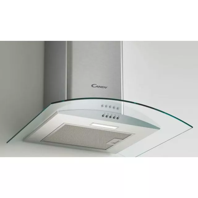 CGM64/1X HOTTE CANDY CHEMINEE GLASSE INOX 60 CM 550m3/h - 3